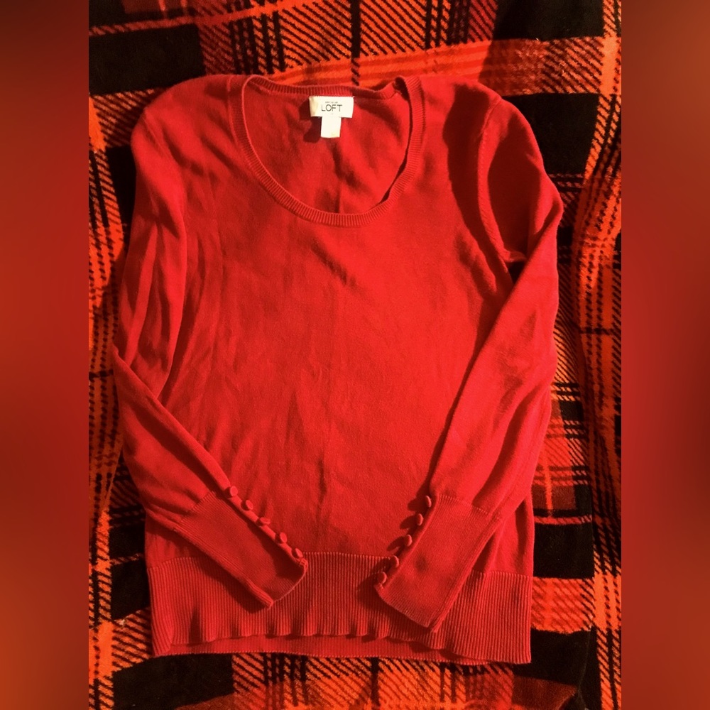 Ann Taylor woman’s feminine crew neck blouse